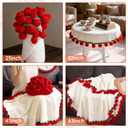 Finished Flower Bouquet Blanket, Crochet Rose Knitted Throw Blanket Crochet Flowers Romantic Gifts for Women Mom Sister Wife Home Decor (Red Rose, 23 inch)