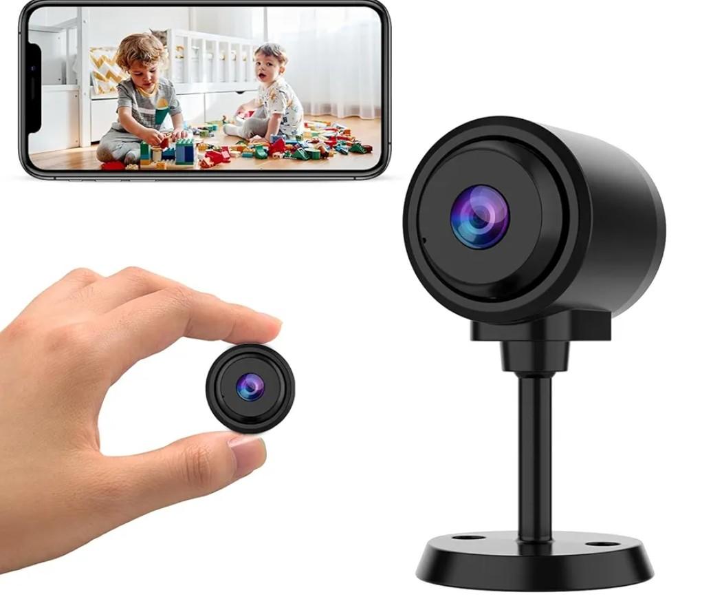 New Riyong mini wifi camera, Tiny Camera for Home Security 1Pcs, 2.4GHz WiFi Portable Battery Operated with IR Night Vision, Human Detection, 136° Wide Angle, Baby Monitor Small Motion Activated Camera