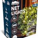 Joiedomi Christmas Net Lights,150 Warm White Net Lights for Indoor & Outdoor Decorations, Christmas Eve Night Decor, Christmas Tree, Bushes