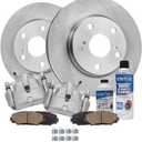 Front Brake Pad Rotor and Caliper Set - Compatible with 2012 - 2017 Toyota Prius V 2013 2014 2015 2016