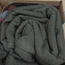 100% Cotton Muslin Blanket Twin 60" x 80", Breathable and Lightweight Cotton Twin Blankets for Couch, Soft Cooling Summer Gauze Blanket for Adults All Season, Olive Green