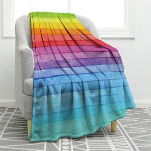 Jekeno Rainbow Gifts Blanket for Women Men, Tie Dye Colorful Throw Blankets Pride Gifts for LGBT Girls Boys Teens, Lesbian Gay Queer Decor for Home Bed Couch (50"x60")