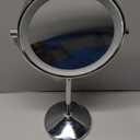 Lighted Makeup Mirror, 3000 mAh Rechargeable Double Sided Magnifying Vanity Mirror with 3 Colors, 1x/10x, 360 Rotation , Brightness Adjustable Magnification Cosmetic Light up Mirror, Women Gift (Chrome)