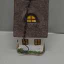Bird Houses for Outside Rustic Cottage Birdhouse with Thatch Roof Hand-Painted Resin Birdhouses for Outdoors for Bluebird Finches Cardinals Bird Nesting Garden, Patio, Yard