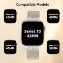 2 Pack for Apple Watch SE 3,2nd Gen Bands for Women Men,Starlight Metal Strap for Apple Watch Series 11,10 42mm,Mesh Stainless Steel Replacement for iWatch 9,8,7,6,5,4,3,2,1,SE,2nd,38mm,40mm,41mm