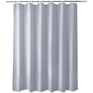 Titanker Fabric Shower Curtain Liner, Gray Shower Curtain Liner with 2 Magnets, 70 x 72 Inches, Cloth Shower Liner Waterproof Polyester, 85GSM, Easy Installation, Machine Washable, Blue Gray