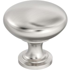 Amerock | Cabinet Knob | Satin Nickel | 1-1/4 inch (32 mm) Diameter | Edona | Drawer Knob | Cabinet Hardware (Pack of 10)