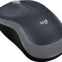 Logitech M185 Wireless Mouse, 2.4GHz with USB Mini Receiver, 12-Month Battery Life, 1000 DPI Optical Tracking, Ambidextrous PC/Mac/Laptop - Swift Grey (Swift Gray)