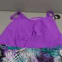 Mooncore Womens Plus Size Swimsuit High Waisted Tankini Bathing Suits Two Piece Flounce Bikini Swimsuit (F8)