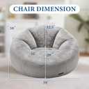 Hobestluk Bean Bag Chairs Large Bean Bag Couch for Adults Stuffed Sofa Chair Comfy Giant Bean Bag Chair with Spacious Design for Reading, Playing or Relaxing (Grey)