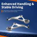Front Lower Control Arm Kit Compatible with 2013 Nissan Altima Sedan & 2014 Nissan Altima (Built Before 05/2014) | Replace# RK622838, RK622839, 545009HP0A