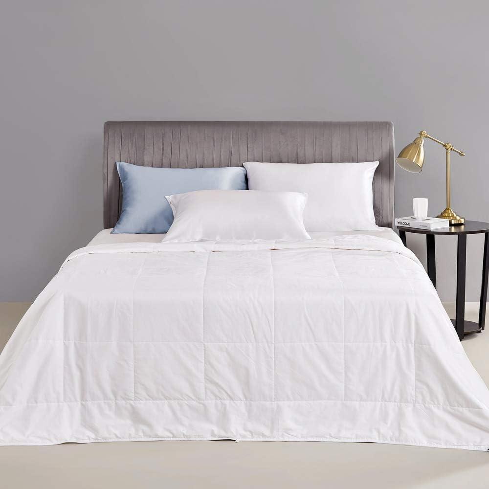 Mommesilk Silk Comforter/Duvet/Quilt, 100% Natural Long Strand Silk, Cool for Fall/Autumn, Machine Washable (Cal.King)