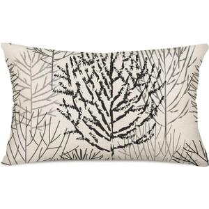 Neutral Abstract Pillow Cover 12x20 Throw Pillow Covers Black Gray White Lumbar Pillows Case Modern Farmhouse Oblong Pillow Protector Decorative Pillowcase Decor Cushion Case for Home Couch Sofa Chair