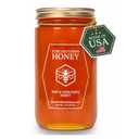 100% Authentic, USA - Made Raw Unfiltered Honey, Made by Pure Southern Honey [ 1 lb] - Unheated - Non - GMO, No Additives, All - Natural Sweetener- Environmental-Friendly Glass Jar