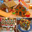 Gingerbread House Cookie Cutter Set - 3D Christmas Cookie Cutters - 10Pcs Gingerbread House Kit for Christmas, Halloween, Holiday, Winter (Gift Package)