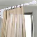 Swing Arm Curtain Rod, White, 47'' Long