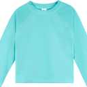 Gerber Unisex Baby Standard Toddler UPF 50+ Long Sleeve Rashguard Swim Shirt, Aqua, 18 Months