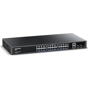 24 Port Gigabit PoE Switch,AUMOX PRO 28 Port PoE with 2 x Uplink Gigabit Ports, 2 x 1G SFP Slots 400W SG528P ,Plug and Play,Metal Case Desktop, Wall Mount or Rackmount Network Switch,802.3af/at