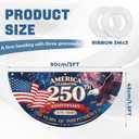 2PCS 250th Anniversary USA Bunting Flag, Patriotic Eagle Motif American Fan Flag Decorations, 1776-2026 250 Years of Independence Banner Decors for Wall Front Door Porch Fence Outdoor, 1.5x3 FT