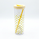 Plastic Sipper & Straw Lemon Edition
