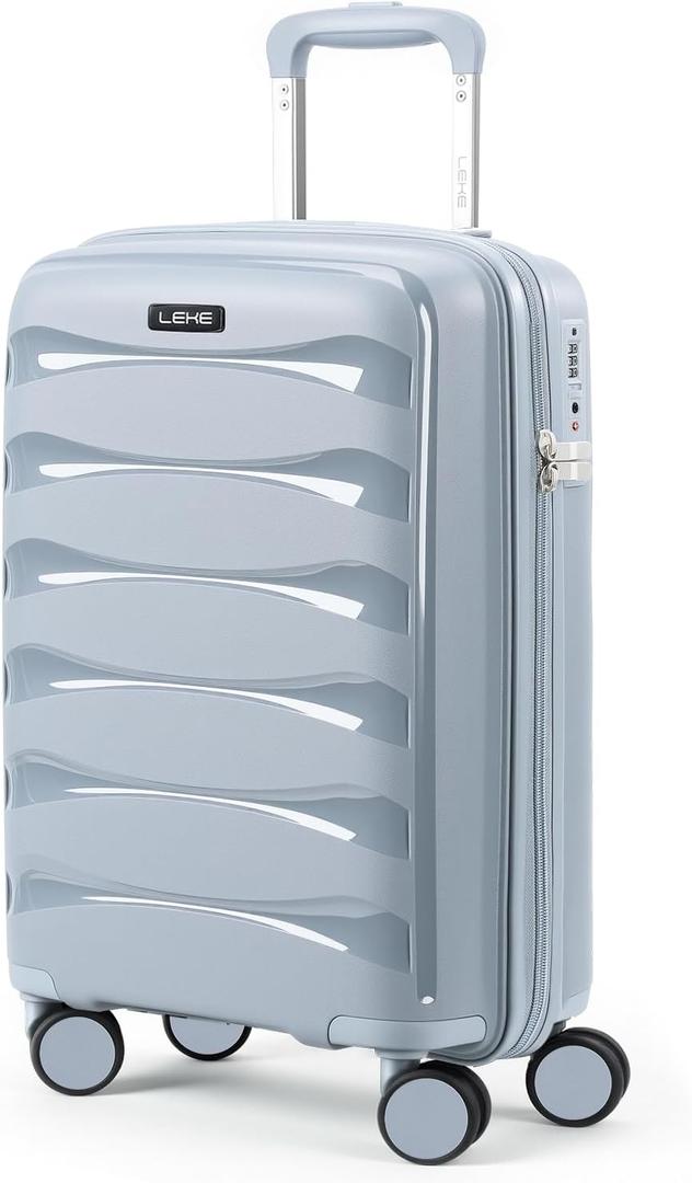 20 inch carry on luggage 22x14x9 Airline Approved, Grey
