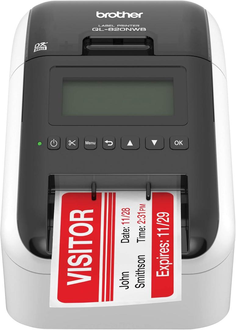 Brother Printer Labeler, Wireless Label Printer (RQL820NWB) (5.7" x 5" x 9.2")