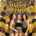 Kriyokiaa Cheetah Print Birthday Decorations, Leopard Party Set, 12 inches