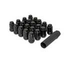 Gorilla Lug Nut, Acorn, 12 mm x 1.50 Thread, 60 Degree Seat, Closed End, Key, Steel, Black Chrome, Universal, Set of 20