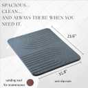LIFSEZY- Large Stone Drying Mat for Kitchen Counter Quick Dry Stone Mat Kitchen Accessory, Diatomaceous Earth Mat for Sink, Dishes, and Utensils, Gray., 23.6" x 15.7"
