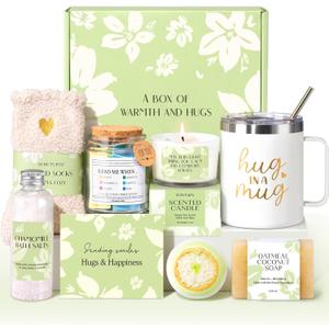 Self Care Get Well Soon Gift Baskets for Women, 8pcs Christian Birthday Gifts for Women Inspirational Christmas Ideas for Mom Her Friend, Care Package After Surgery Thinking of You Sympathy Box