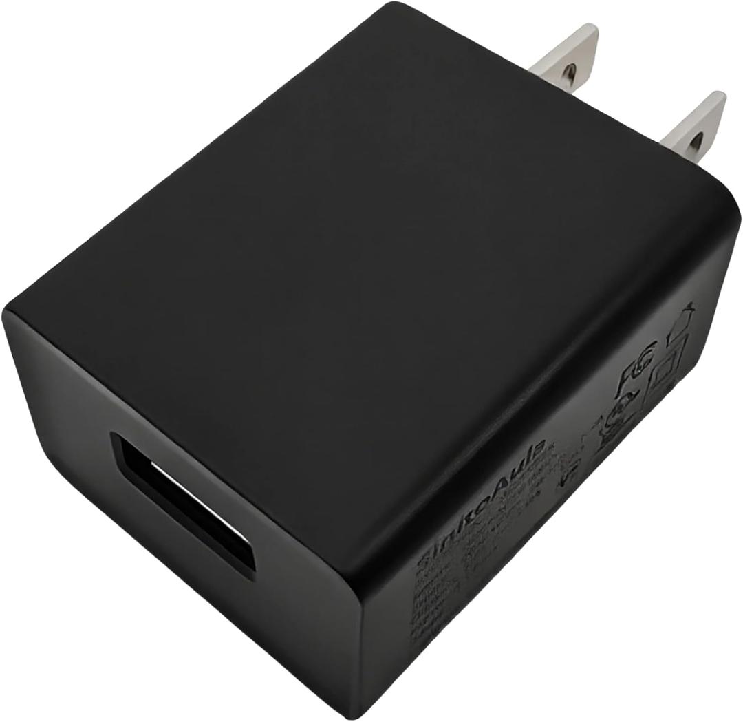 5V1A Power Adapter Plug for Wall Outlet (UL Certified, Black, 1pcs), 5W USB Charger Block for Cell Phones, Tablets, Earphones, Power Banks, Smart Wearables, Toys and More Electronic Gadgets