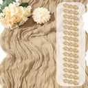 15 Pack Beige Cheesecloth Table Runner 17 x 108 inch Cheese Cloth Table Runners 9ft Beige Table Runner Rustic Romantic Sheer Gauze Runner for Wedding Party Baby Shower Table Decoration