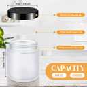 Norme 24 Pieces 16 oz Glass Jars with Lids Empty Storage Containers Leakproof Round Cosmetic Jars for Storing Lotions Powder Ointments Making (Frosted White)