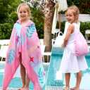 Joiedomi Unicorn Hooded Towels for Kids Soft 100% Cotton Kids Beach Towel 30" x 50" for 3-10 Years Boy Girl Beach Hooded Poncho Absorbent Pool Toddler Swim Bath Wrap, Pink Unicorn