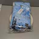 Blue Halloween Birthday Decorations,198pcs Ghost Party Decorations Tableware Happy Boo Day Plates Napkins Cups Tablecloth Banner Swirls,Topper,Balloon for boy Halloween Party Decorations,Serve 24