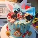 LaVenty Alice Cake Decoration Party Supplies Favors Bunny Birthday Cake Decoration Alice in Onederland Cake Topper Birthday Baby Shower Decoration