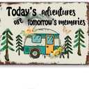 Camping Wall Decor Camper Adventure Tin Sign Rv Decorations For Inside Camper Happy Campers Gifts Metal Signs Campsite Decorations Farmhouse Rustic Home Decor
