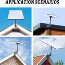 Gen 3 Mount for Starlink, Rustproof & Weatherproof Adjustable Wall/Roof/Pole Mounting Kit, Compatible with Starlink Standard V3 / 4 / 4X Antenna, Grey