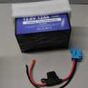 DC HOUSE Replacement 12V 12Ah Lithium Battery for Peg Perego Ride On Toys, with Wire Harness Connector & DC Port, 5000+ Cycles Rechargeable LiFePO4 Battery with 15A BMS for Kids Tractor, Fish Finder