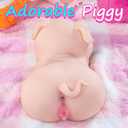 Realistic Sex Doll Torso for Men - Pig Animal Male Masturbator with Tight Vaginal and Deep Anal, Full Size Cute Piggy Sex Toy Pocket Pussy Male Stroker Adult Toy for Men Women Sex Pleasure White 5 lb