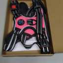 PHOEPET No Pull Dog Harnesses for Small Dogs Reflective Adjustable Front Clip Vest with Handle 2 Metal Rings 3 Buckles [Easy to Put on & Take Off](S, Pink)