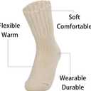 Weweya Boot Socks for Women - Thick Winter Knit Warm Socks - Gifts for Women (Medium, Cream, Cream, Cream)