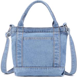 AOCINA Denim Purse Jean Tote Bag for Women Crossbody Shoulder Weekend Bags Denim Purses and Handbags for Women