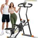 Stair Stepper for Home Gym, 2025 Upgrade Stair Climber w/ 3-Level Resistance & Height, Non-Slip Pedals, Digital Tracker & Phone Holder Home Exercise Machine for Women Men (Adjustable-Black)