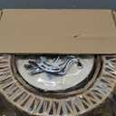 Rattan Ceiling Light Fixture, 3 Light Bohemian Modern Woven Ceiling Light, Boho Flush Mount Ceiling Light for Bedroom Living Room Dining Room, Bulb NOT Included (Gold)