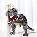 CSNRHG Dinosaur Tyrannosaurus Rex Model Decor Micro Mini Blocks Velociraptor Building Blocks Toy Birthday for Age 6+ Children Adults Teens 1530 Pieces