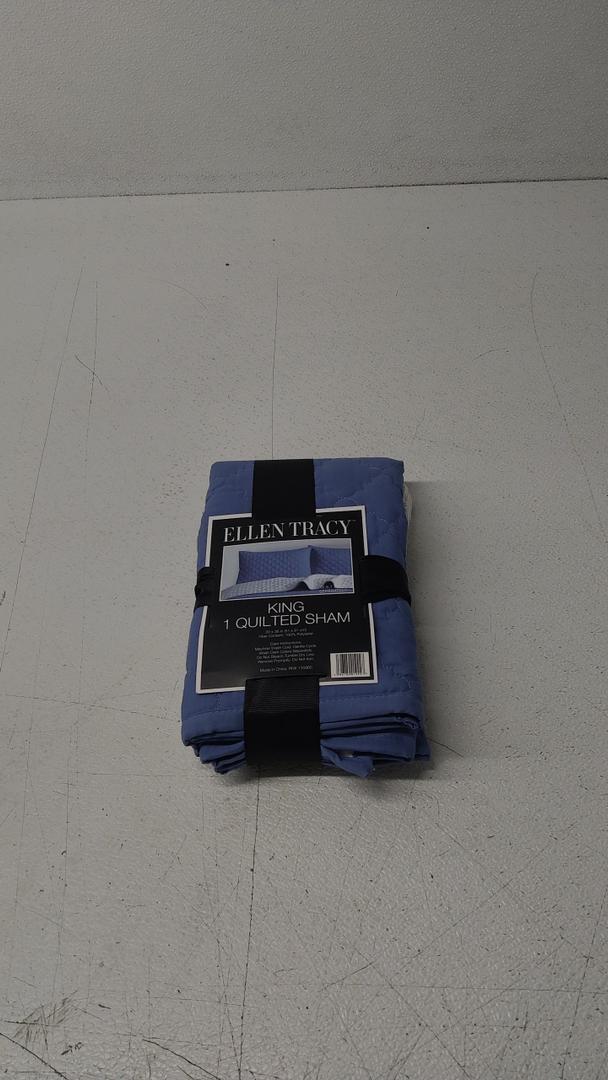 Ellen Tracy™ Quilted Sham 100% Polyester King Denim