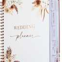Beautiful Boho Wedding Planner Book and Organizer - Enhance Excitement and Makes Your Countdown Planning Easy - Unique Engagement Gift for Newly Engaged Couples, Future Brides and Grooms,9 X 11 inches