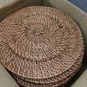 12 Pack 13" Rattan Charger Plate, Dark Brown, Classic