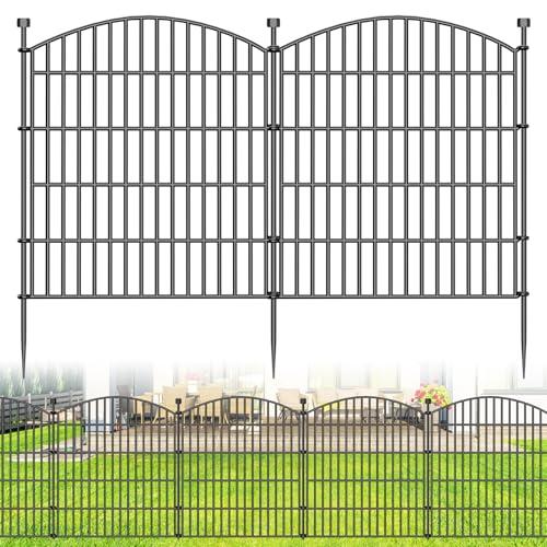 5 Panel No Dig Decorative Garden Fence 32" H x 11.8'L Outdoor Dog Barrier